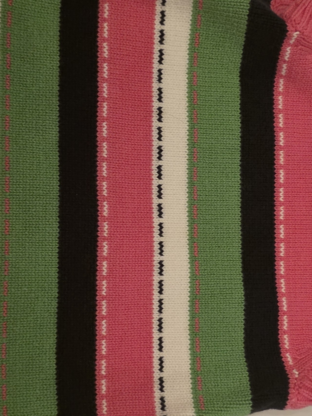 Gymboree Pink, Green, Black & Cream Striped Knit Top